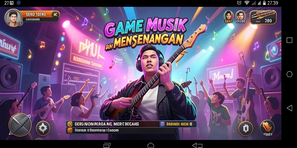 Screenshot menunjukkan pemain menikmati gameplay musik yang interaktif.