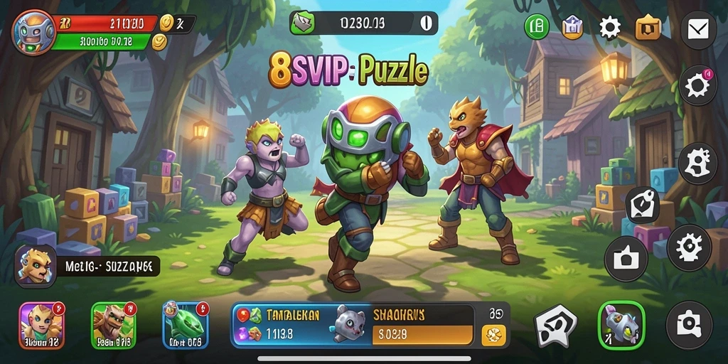 Screenshot gameplay menampilkan tantangan teka-teki di 8SVIP.