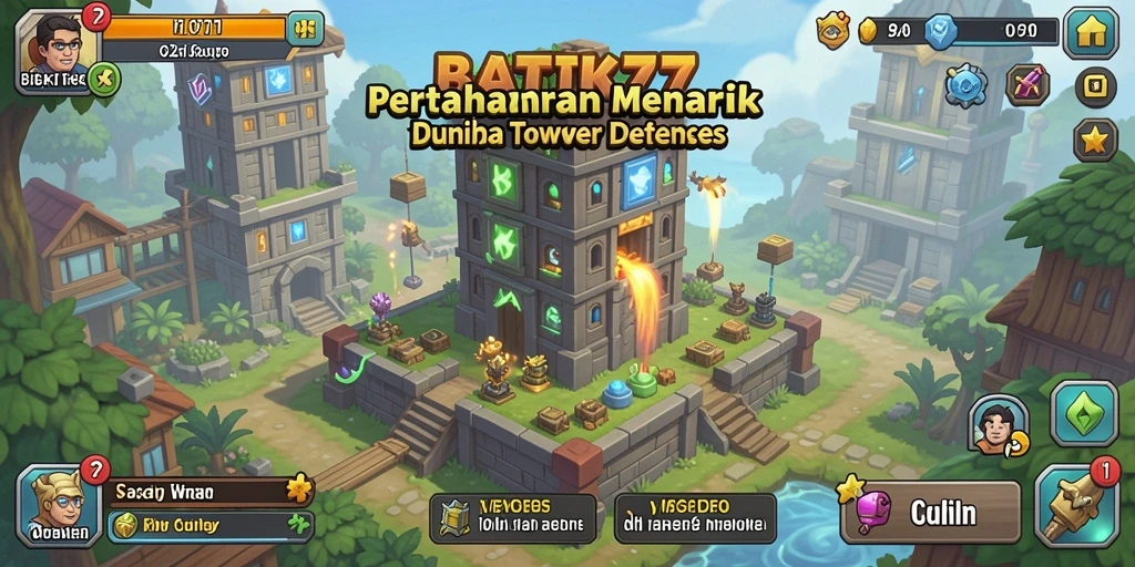 Tangkapan layar menunjukkan aksi mendebarkan dalam Tower Defense.