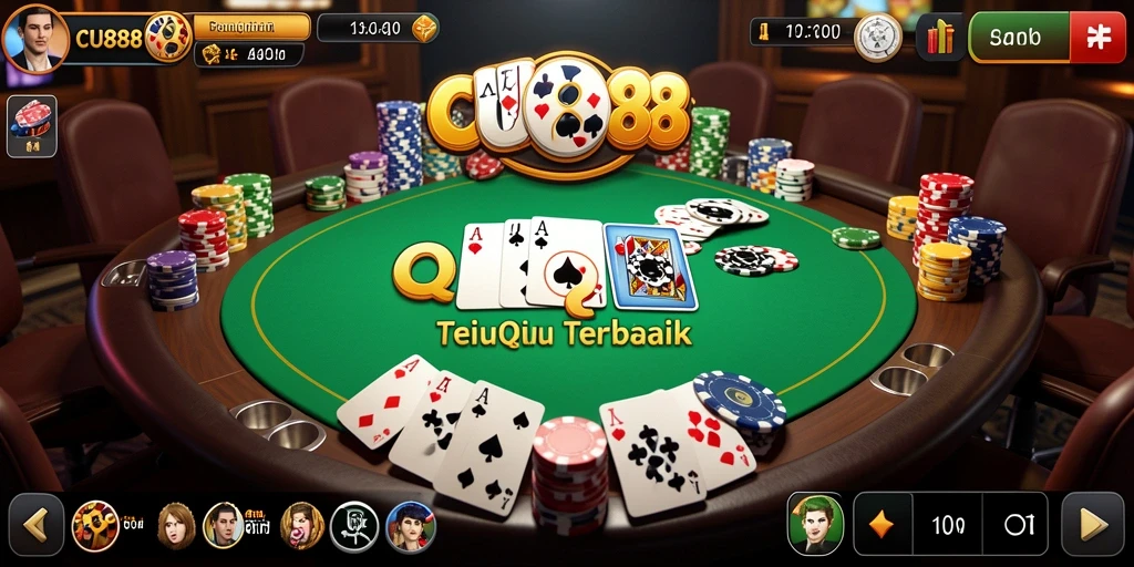 Screenshot CU888 menunjukkan gameplay seru QiuQiu.