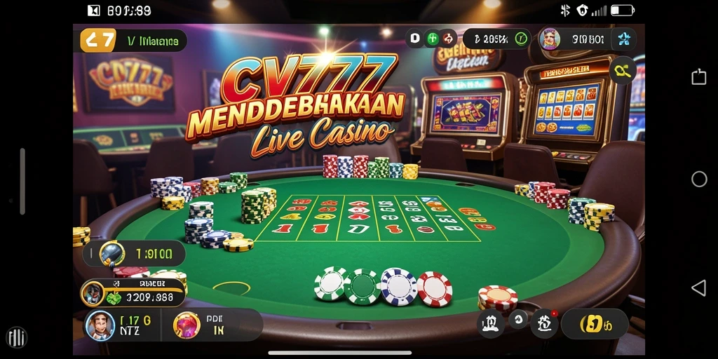 Tampilan gameplay mendebarkan dari CV777 dengan dealer live.