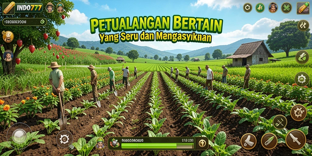 Tampilan menarik gameplay bertani di INDO777.