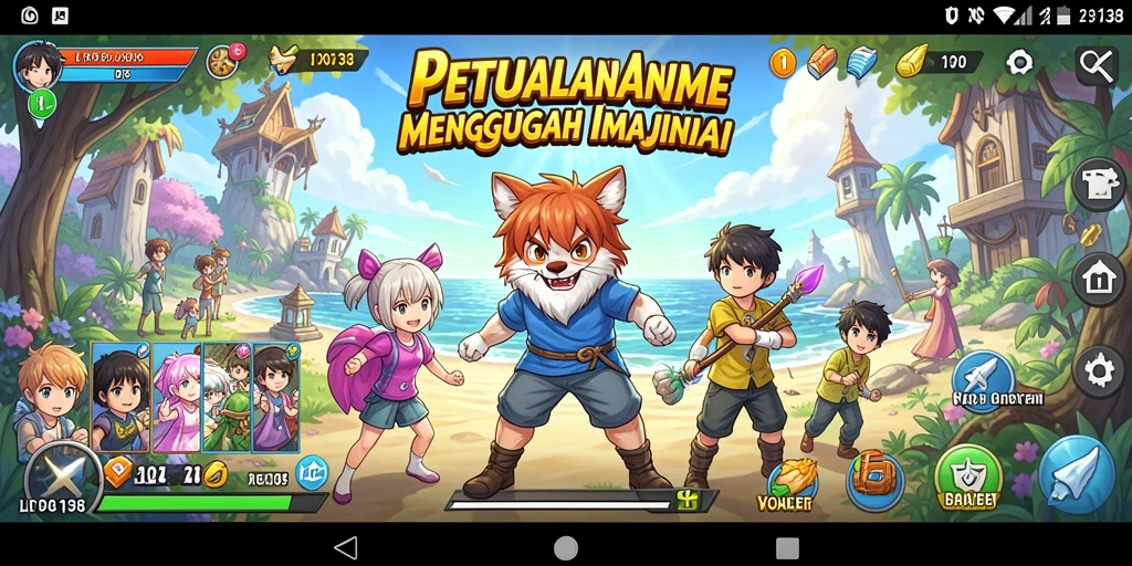 Tampilan gameplay seru LPO138 dengan karakter Anime yang menawan.